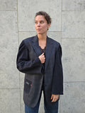 Painted denim blazer