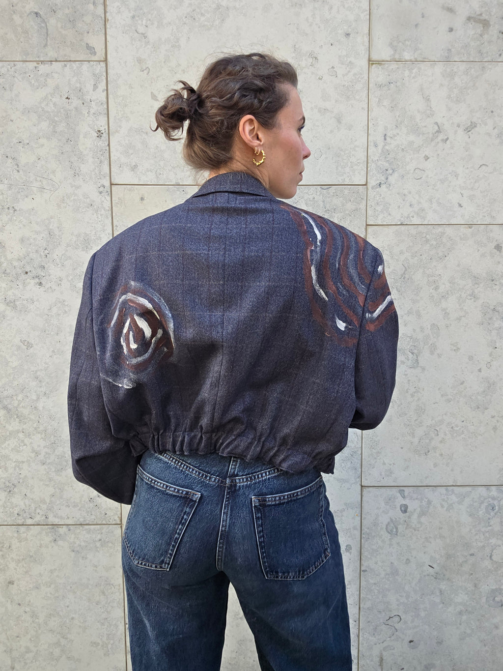 Painted short blazer
