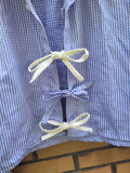 Upcycled bowtie blouse