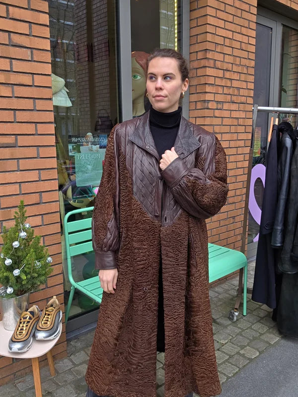 Lange leren jas