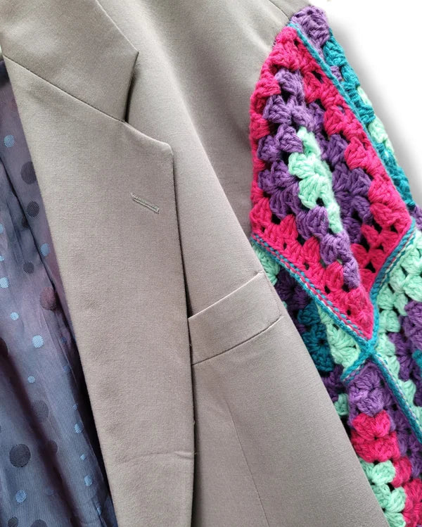 Granny square blazer