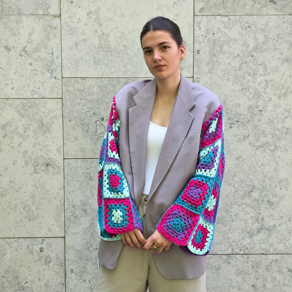 Granny square blazer
