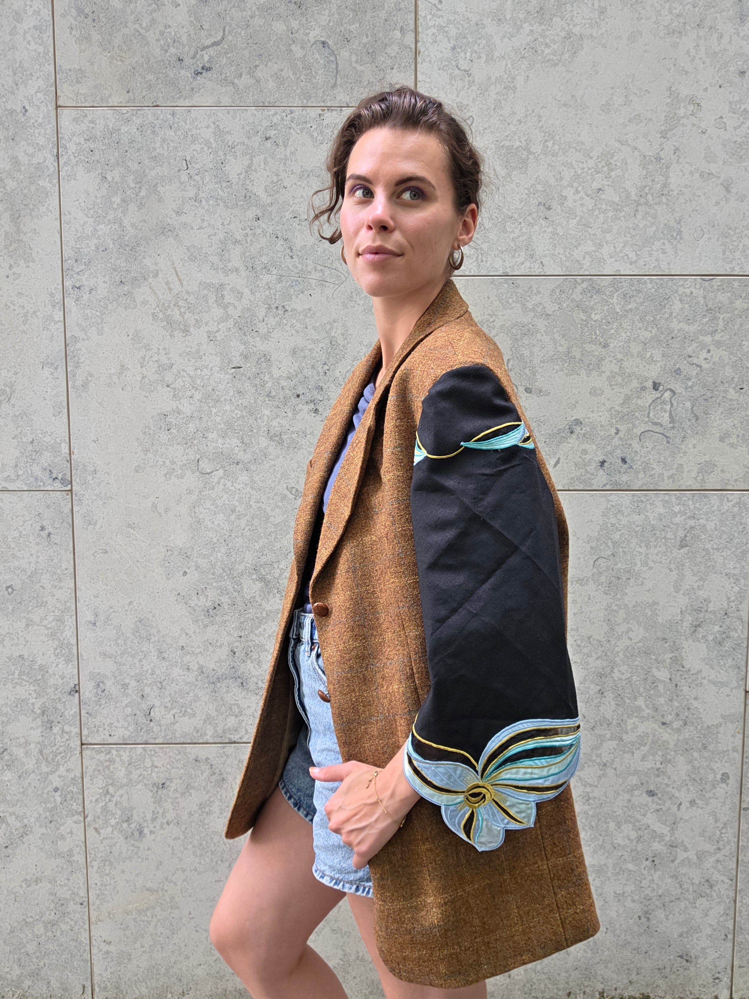 Blazer met mouwen van een tafelkleed