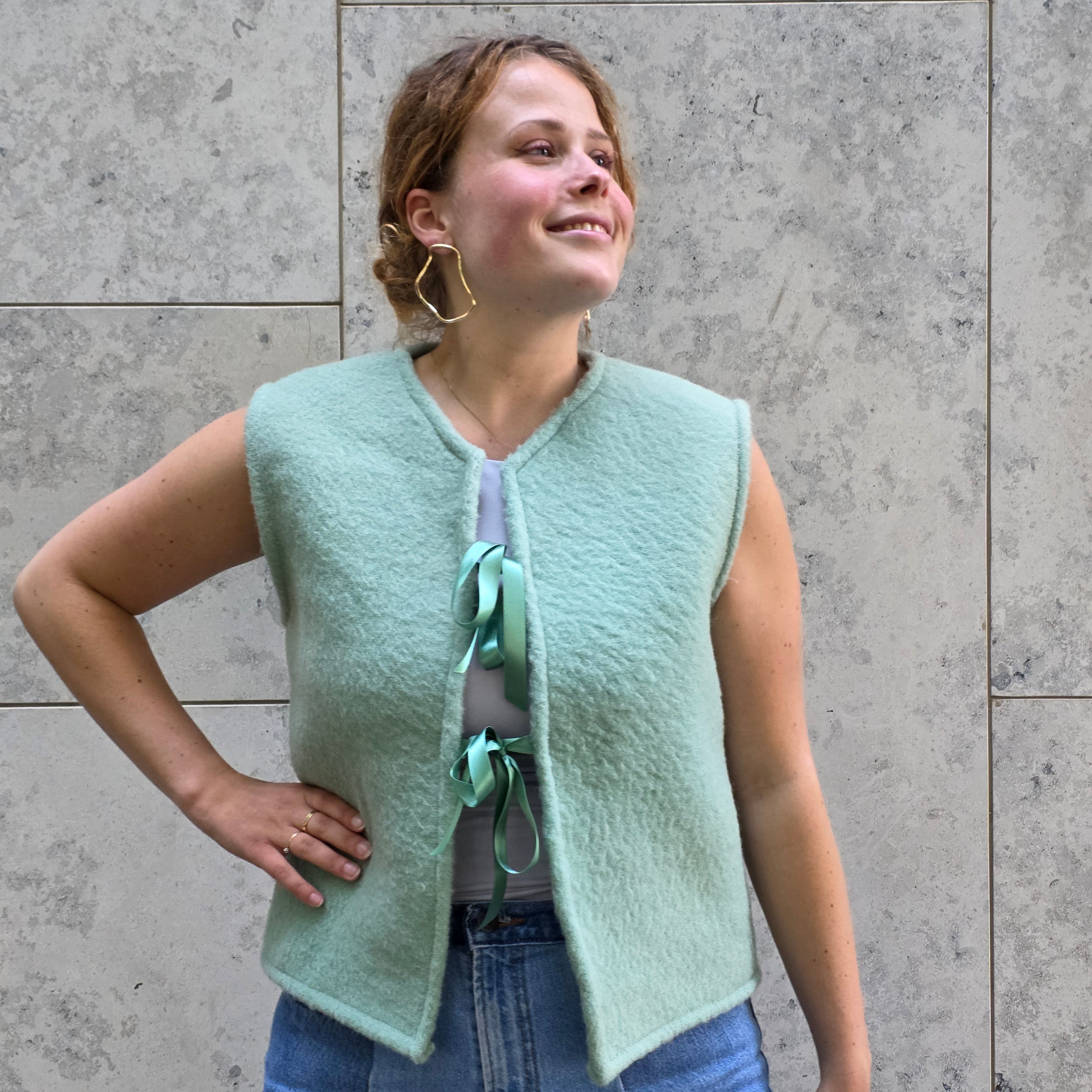 Bowtie blanket vest