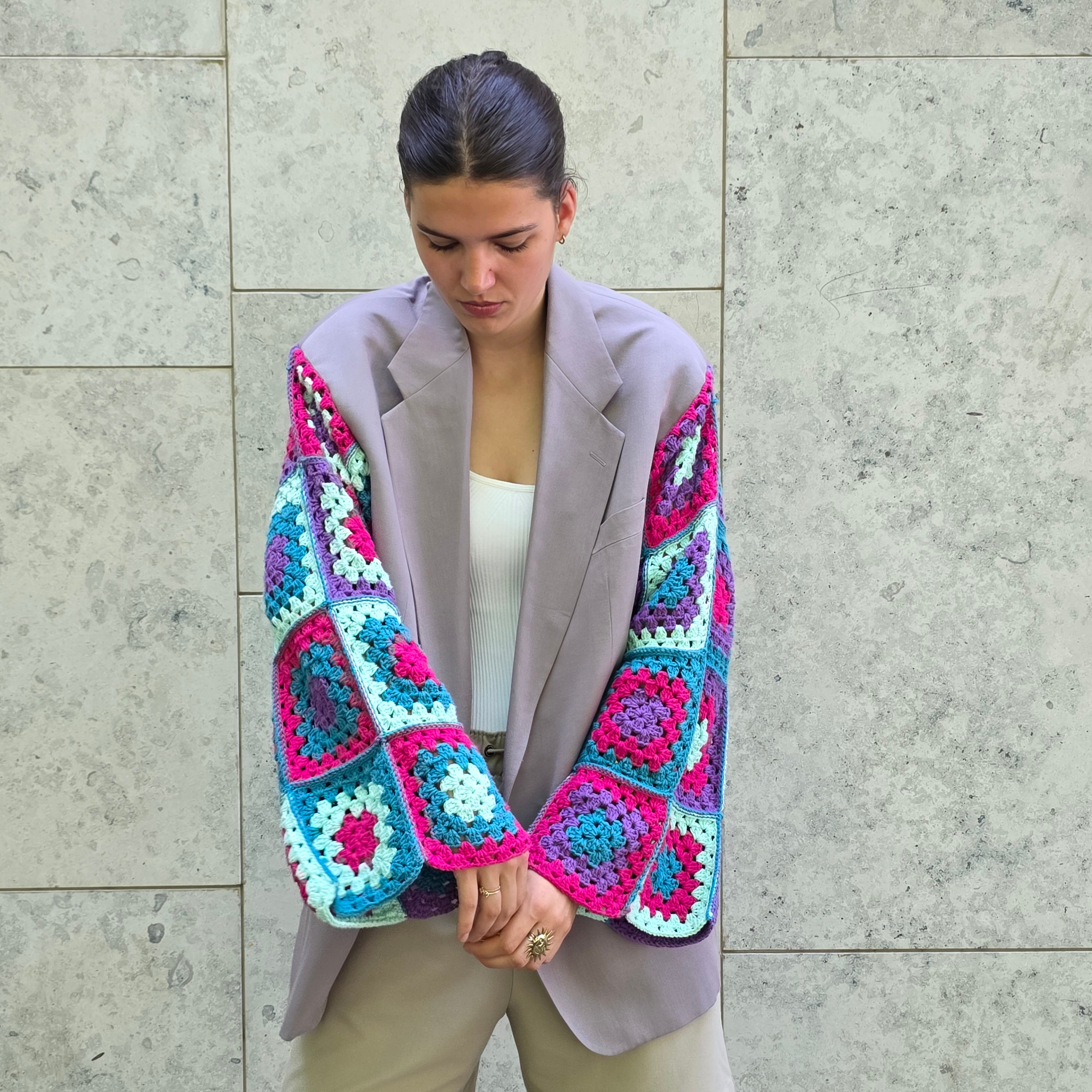Granny square blazer