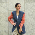 Blazer met transparante mouwen