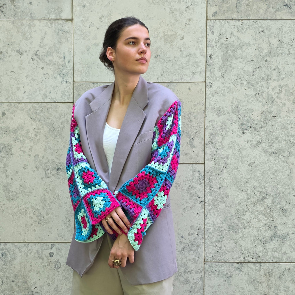 Granny square blazer