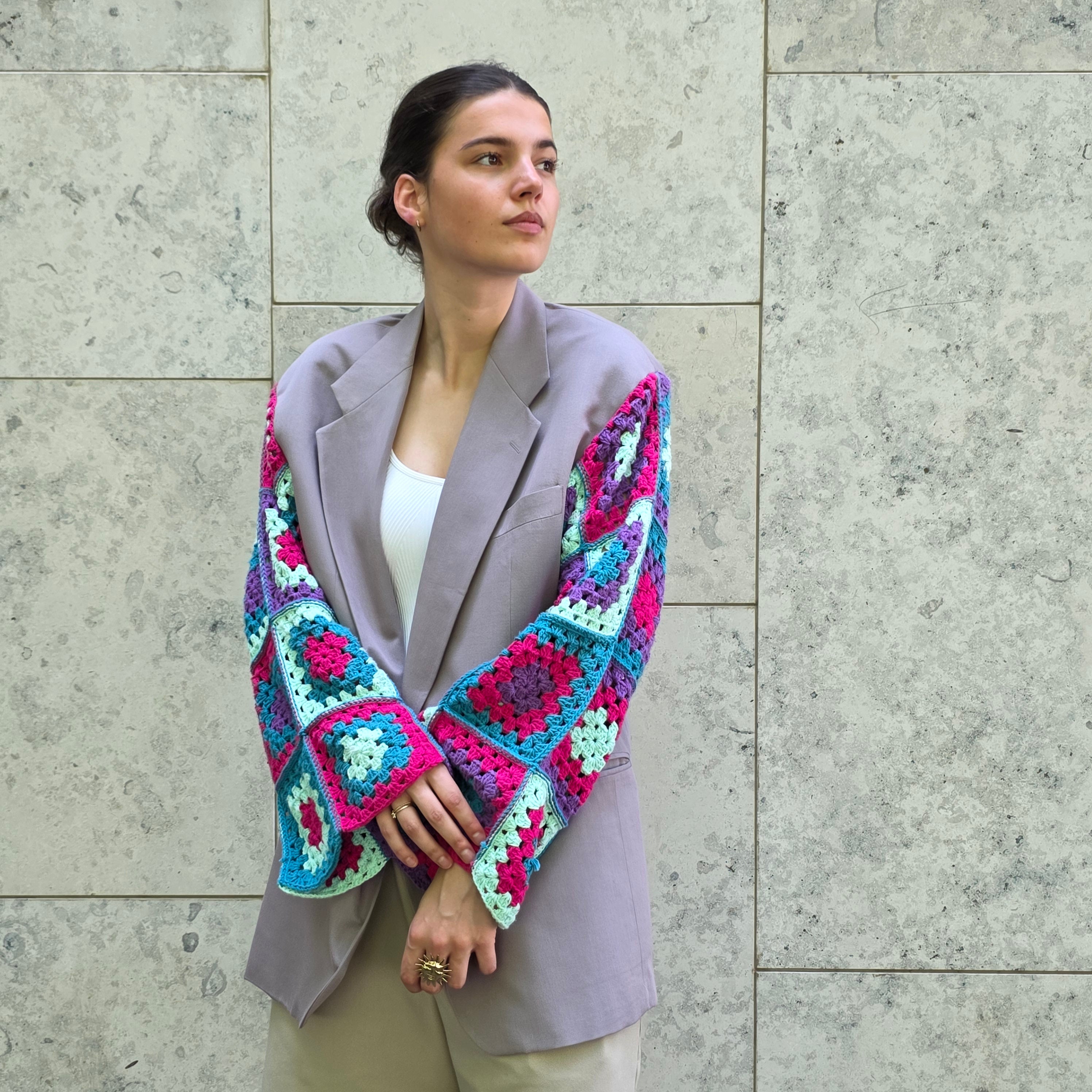 Granny square blazer